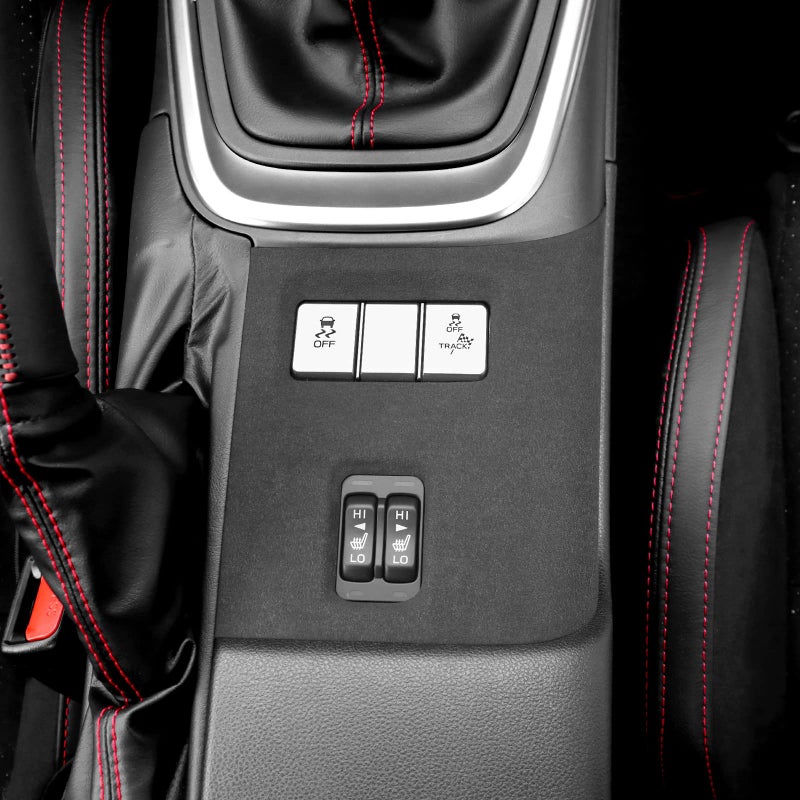 KUNGKIC لسيارة Toyota GR86 Subaru BRZ 2023 2022 2021 2024 غطاء أزرار التحكم في تسخين المقعد لوحة وحدة التحكم المركزية ملصق ألكانتارا الإيطالي ملحقات داخلية باللون الأسود - Image 4